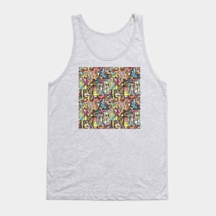 Cubist  Style Lady Faces Tank Top